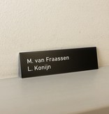 Naamplaatje Vankan 84x25mm bel, briefkast of brievenbus