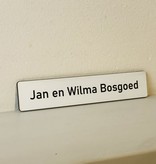 Kunststof naamplaatje 80x20mm voor bel, voordeur of brievenbus -  zonder bevestiging, geen tape of gaten