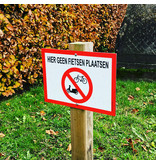 Bordje - Hier geen fietsen plaatsen 30x21cm