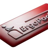 Eigen ontwerp Chrosofix logo op een flexibel Polyurethaan plaatje,  in vele kleuren te krijgen, logo en teksten in reliëf gegoten.