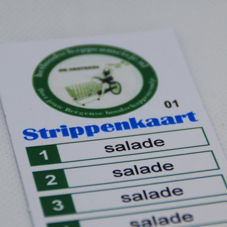 Strippenkaart of Knipkaart Full Colour bedrukt 50x175mm per 100 stuks