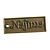 Klein logo labeltje of merkje in reliëf