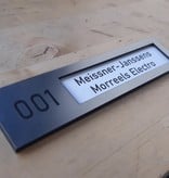 Kunststof Naamplaathouder met tape en nummer