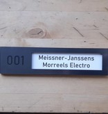 Kunststof Naamplaathouder met tape en nummer