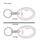 CombiCraft Leren of kunstleren sleutelhanger met jouw logo. Sleutelhanger is 35x90mm