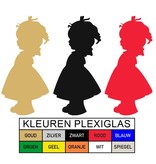Plexiglas Toiletbordje Meisje in 10 kleuren beschikbaar