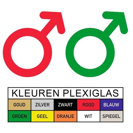Plexiglas WC pictogram of Symbool Man