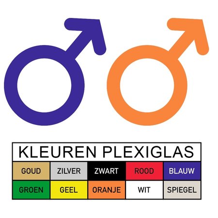 Plexiglas WC pictogram of Symbool Man