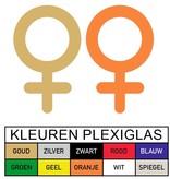 CombiCraft Plexiglas WC pictogram of Symbool Vrouw