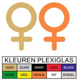 Plexiglas WC pictogram of Symbool Vrouw