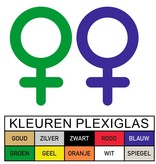Plexiglas WC pictogram of Symbool Vrouw