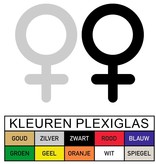 Plexiglas WC pictogram of Symbool Vrouw