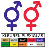 Plexiglas WC pictogram of Symbool Man & Vrouw