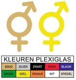 Plexiglas WC pictogram of Symbool Man & Vrouw