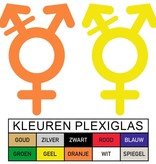 CombiCraft Plexiglas WC pictogram of Symbool Genderneutraal