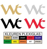 Toiletbordje WC in Plexiglas type Calais in Plexiglas, 3mm dik in diverse groottes te bestellen.