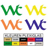 Toiletbordje WC in Plexiglas type Calais in Plexiglas, 3mm dik in diverse groottes te bestellen.