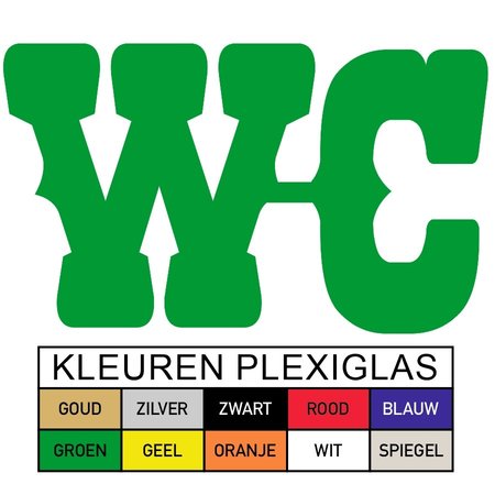 CombiCraft Toiletbordje WC in Plexiglas type Canyon in de stijl van het Wilde Westen  Plexiglas, 3mm dik in diverse groottes te bestellen.