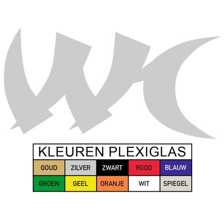 Toiletbordje WC in Plexiglas type Karate in Oosterse style  Plexiglas, 3mm dik in diverse groottes te bestellen.