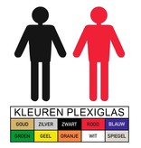 Plexiglas Toiletbordje Heren in 10 kleuren beschikbaar