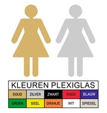 Plexiglas Toiletbordje Dames in 10 kleuren beschikbaar