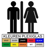 CombiCraft Plexiglas Toiletbordje of Pictogram Man & Vrouw in 10 kleuren beschikbaar
