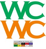 Toiletbordje WC in Plexiglas type Horse in Plexiglas, 3mm dik in diverse groottes te bestellen.