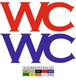 Toiletbordje WC in Plexiglas type Horse in Plexiglas, 3mm dik in diverse groottes te bestellen.