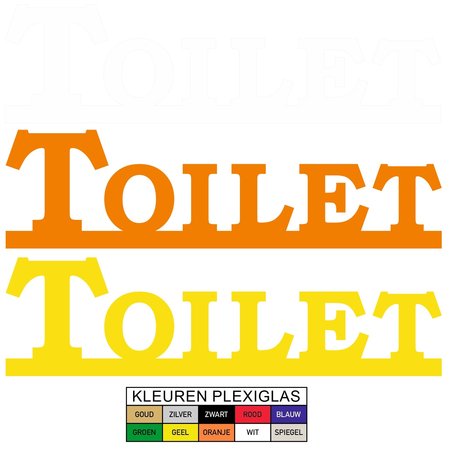 Plexiglas Toiletbordje Toilet in 10 kleuren beschikbaar