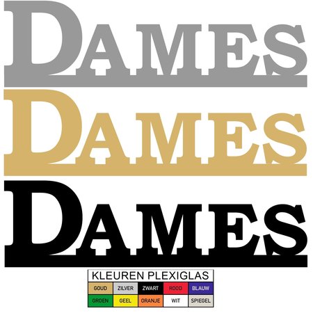 Plexiglas Toiletbordje Dames in 10 kleuren beschikbaar
