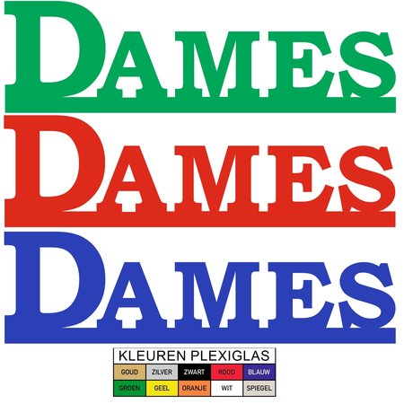 Plexiglas Toiletbordje Dames in 10 kleuren beschikbaar