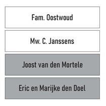 Naamplaatje 82½ x 19,7mm Oostwoud T028