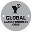 Aluminium logo plaatje Ø50mm met jouw logo op zilverkleurig of wit aluminium gedrukt  2 gaatjes