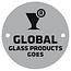 CombiCraft Aluminium logo plaatje Ø50mm met jouw logo op zilverkleurig of wit aluminium gedrukt  2 gaatjes