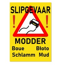 Slipgevaar Modder in 5 talen