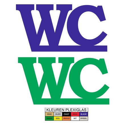 Plexiglas Toiletbordje WC in 10 kleuren beschikbaar