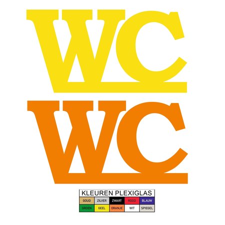 Plexiglas Toiletbordje WC in 10 kleuren beschikbaar
