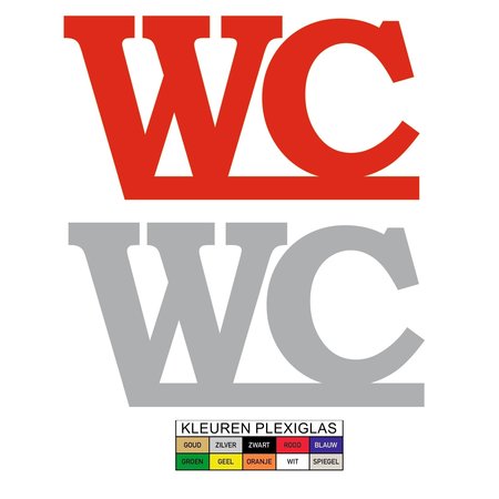 Plexiglas Toiletbordje WC in 10 kleuren beschikbaar