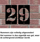 CombiCraft Acrylaat Huisnummer of Deurnummer met uitgespaard nummer  (2 karakters)