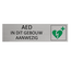 CombiCraft Aluminium Deurbordje AED in dit gebouw aanwezig 165x45mm met tape