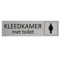 Aluminium Deurbordje Dames kleedkamer met toilet