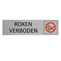 Aluminium Deurbordje Roken Verboden