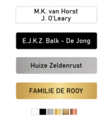 Naamplaatje BBK 93x19mm bel, briefkast of brievenbus