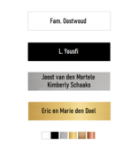 Naamplaatje T026 Oostwoud 80x18mm bel, briefkast of brievenbus
