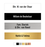 Naamplaatje T.20 Oostwoud 109x21x1,6mm voor bij bel, briefkast of brievenbus