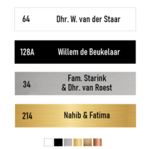 Naamplaatje Oostwoud 108x21mm T.06 & T.018