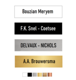 Naamplaatje ATEA (Siemens) 84x21x1,6mm voor bij bel, briefkast of brievenbus