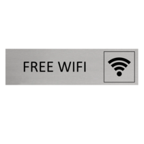 Aluminium Deurbordje Free Wifi