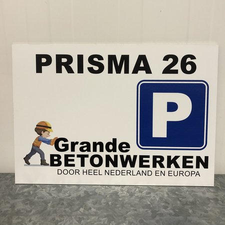 Aluminium bedrijfsbordje met jouw eigen ontwerp 30x21cm (ca. A4)