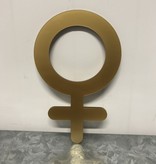 Plexiglas WC pictogram of Symbool Vrouw